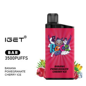 iGET BAR VAPE 3500 PUFF – BANANA POMEGRANATE CHERRY ICE