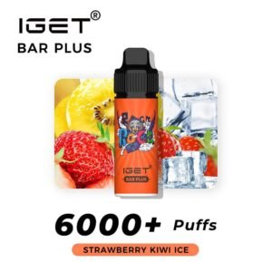 iGET BAR PLUS VAPE 6000 PUFF – STRAWBERRY KIWI ICE