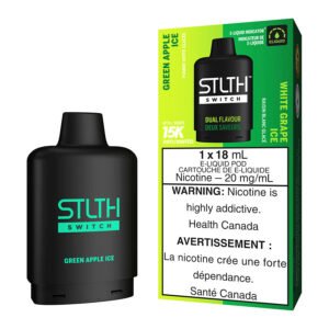STLTH Switch E-Liquid Pod Pack - Green Apple Ice And White Grape Ice