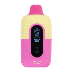Pink Sour Straws Hidden Hills X Fifty Bar