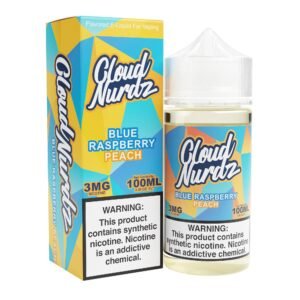 Cloud Nurdz Peach Blue Raspberry 100ml Synthetic Nic Vape Juice